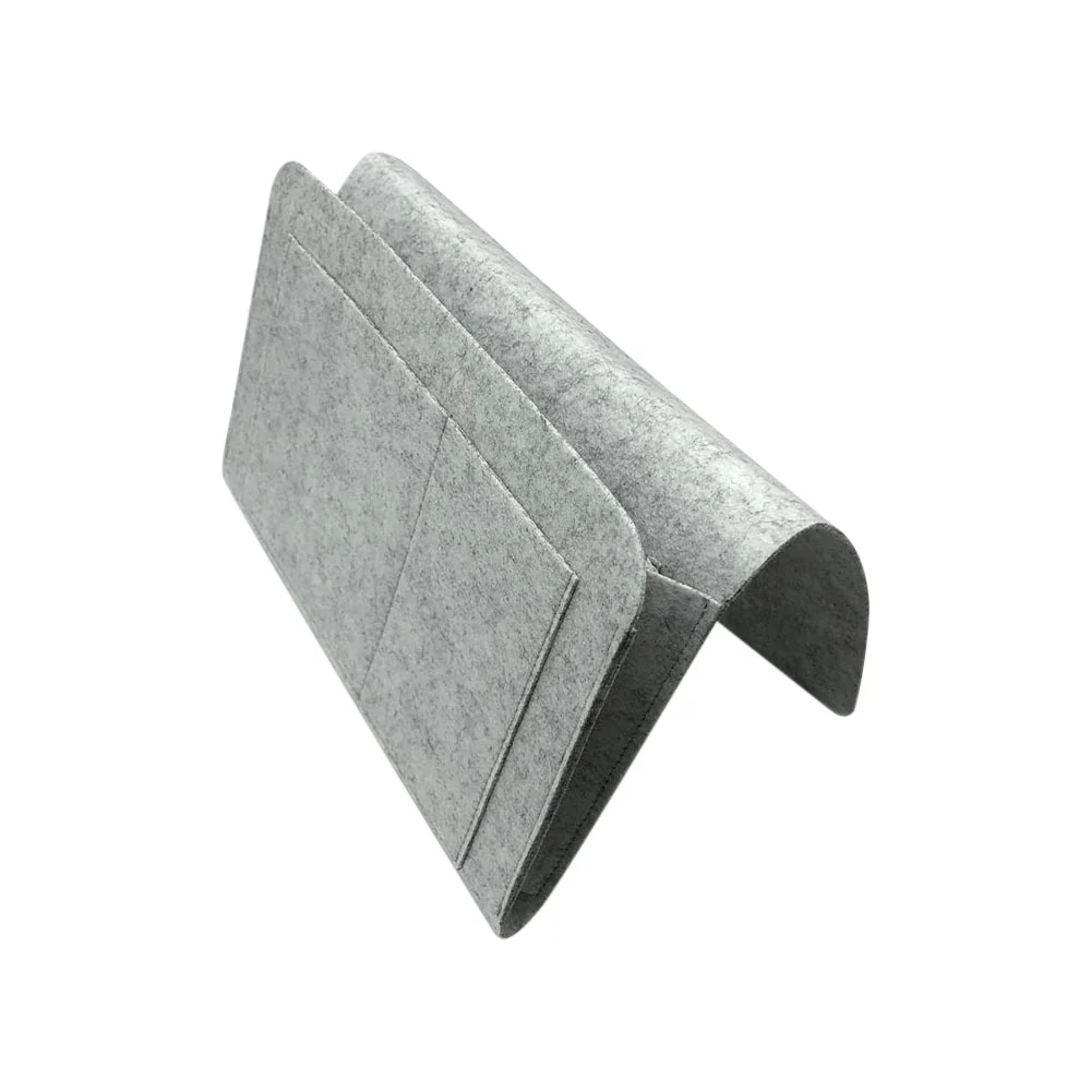 Chic Felt Bedside Storage Organizer - Convenient Hanging Pockets for Phones, Books, Magazines & Tissues