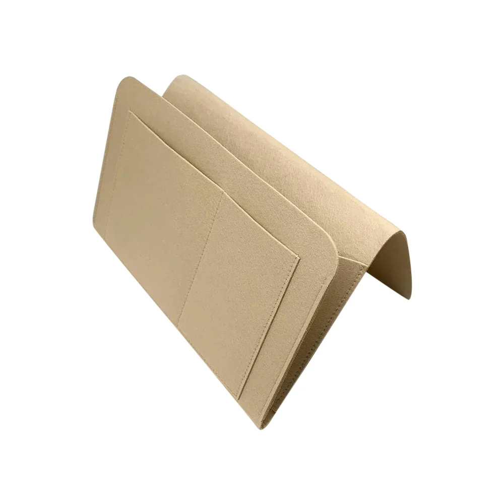 Chic Felt Bedside Storage Organizer - Convenient Hanging Pockets for Phones, Books, Magazines & Tissues