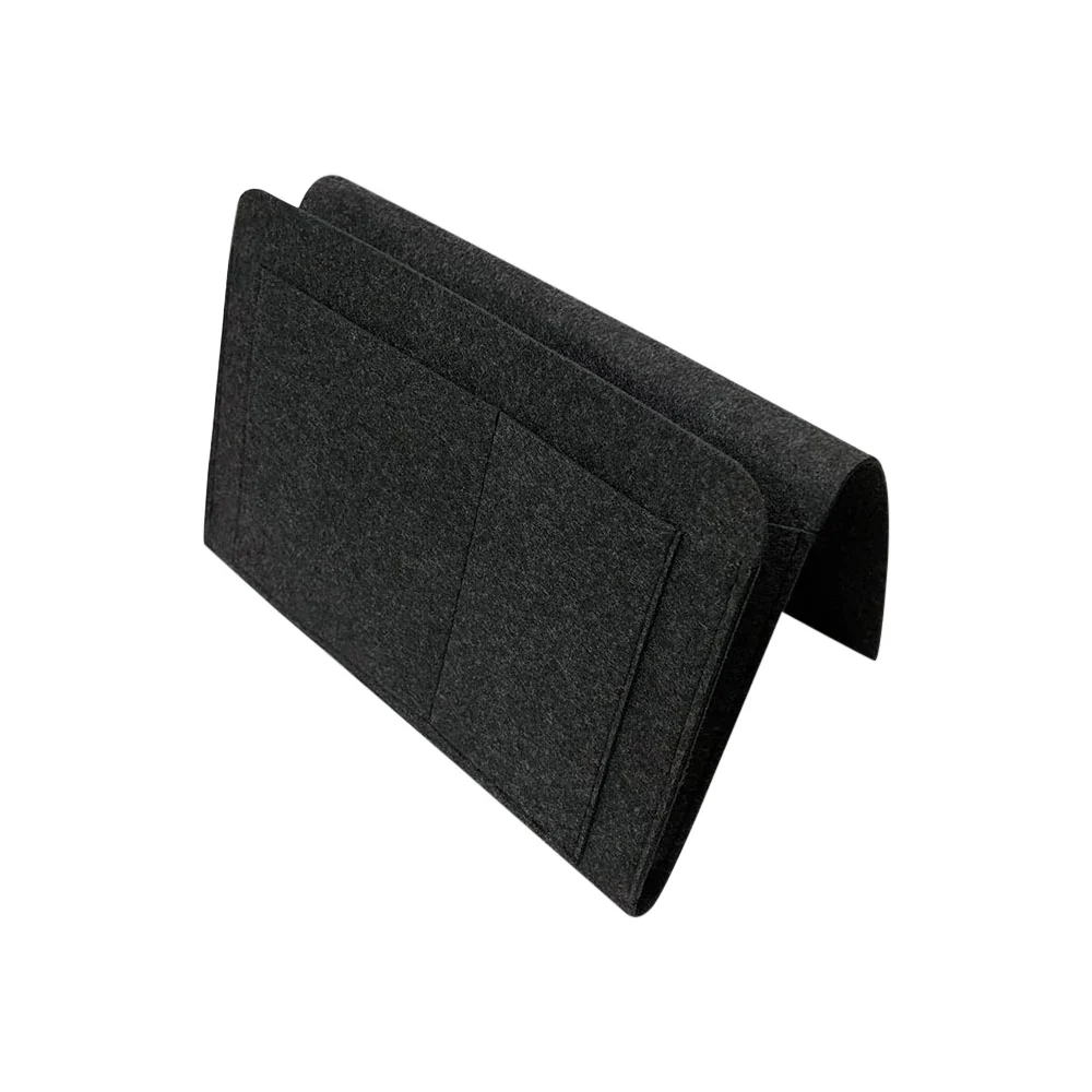 Chic Felt Bedside Storage Organizer - Convenient Hanging Pockets for Phones, Books, Magazines & Tissues