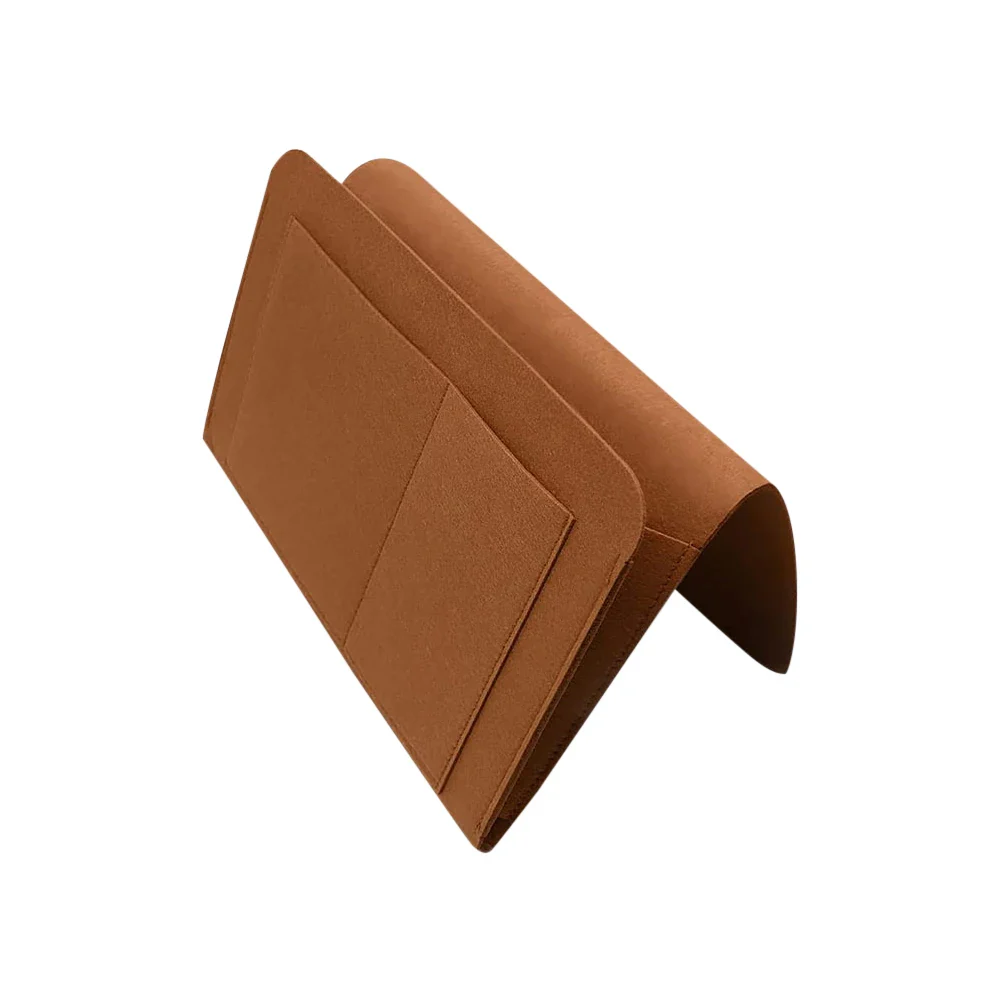 Chic Felt Bedside Storage Organizer - Convenient Hanging Pockets for Phones, Books, Magazines & Tissues