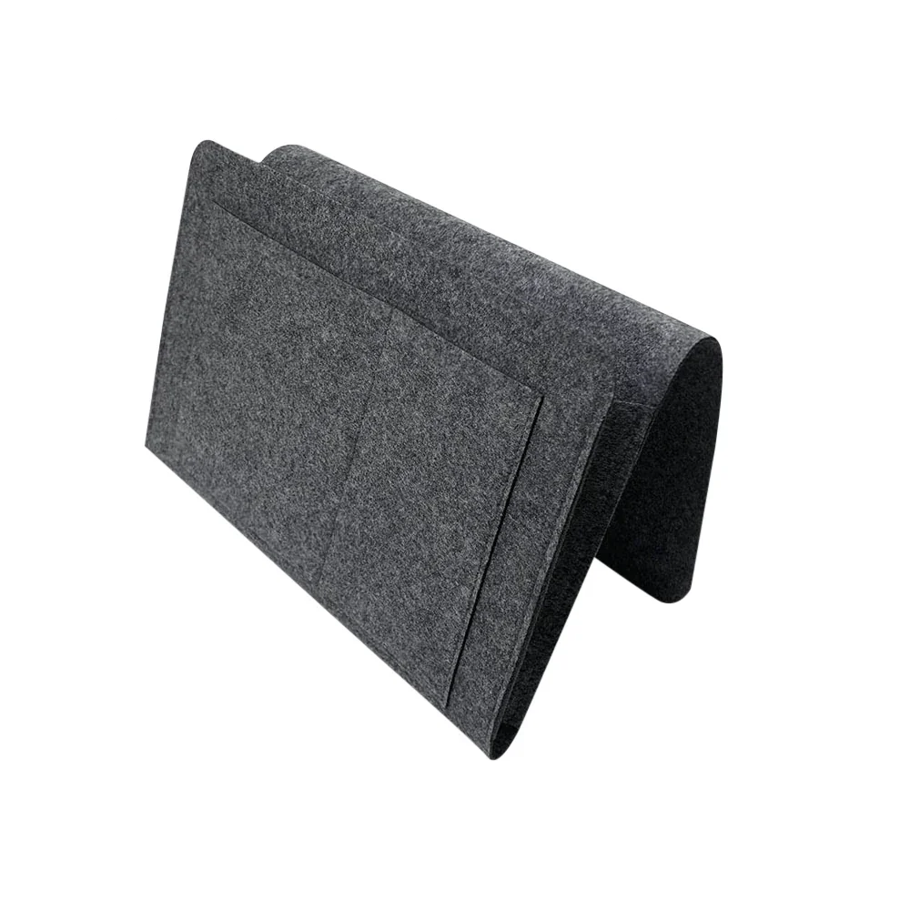 Chic Felt Bedside Storage Organizer - Convenient Hanging Pockets for Phones, Books, Magazines & Tissues